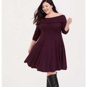 Olive Green Off Shoulder Dress